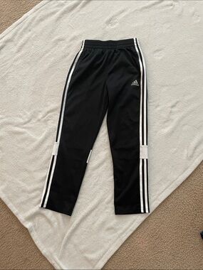 adidas Black Joggers with White Side Stripes